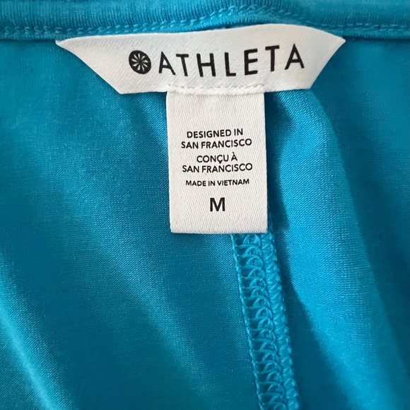 Athleta Stratus II Tee Women’s Blue Scoop Neck Short Sleeve T Shirt Size Medium - Picture 3 of 3
